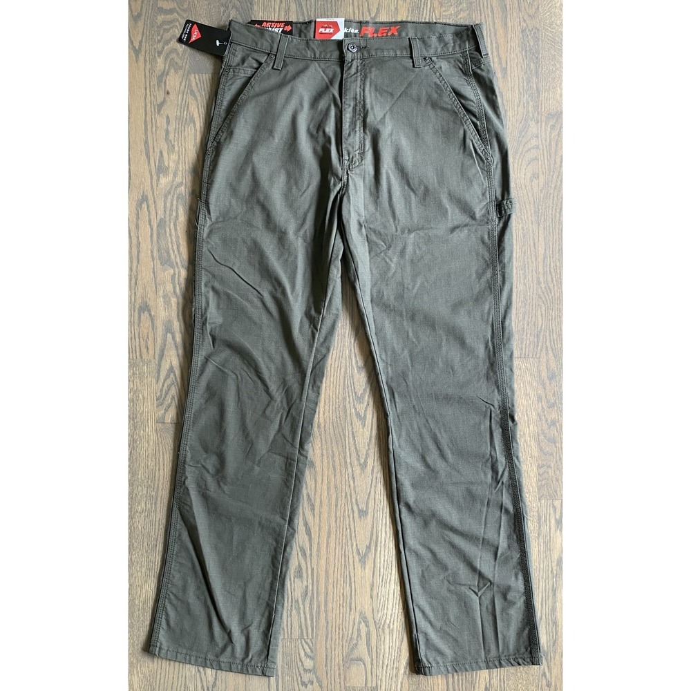Dickies Flex Active Waist Pants Regular Fit Men 36x34 Green NEW